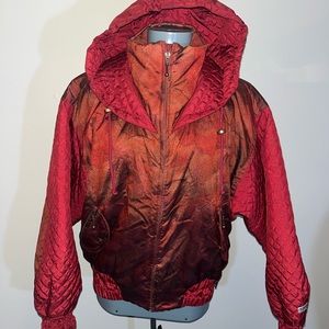 Fera Skiwear Vintage Y2K shimmer colorful 90’s ski coat Women’s L  Puffe…